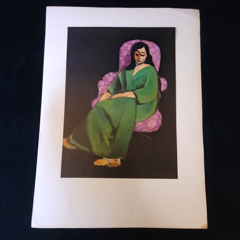 Vintage Rare 1947 Henri Matisse Seated Woman 1st Edition Art Print Lithograph